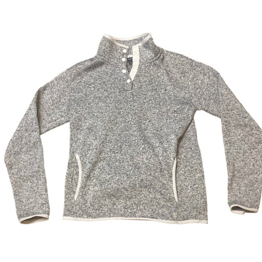 Eddie Bauer sweater Pull Over Women XS muffler pocket tight knit